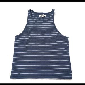 Madewell Blue and white striped top